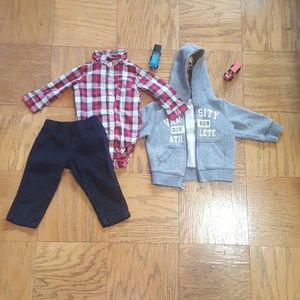Carter's outfit  plus cotton jacket boy size 9 M
